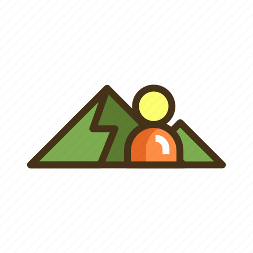 Hiking, hill, mountain, mountaineering, trekking icon - Download on Iconfinder