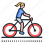 cycling, bike, girl, ride 