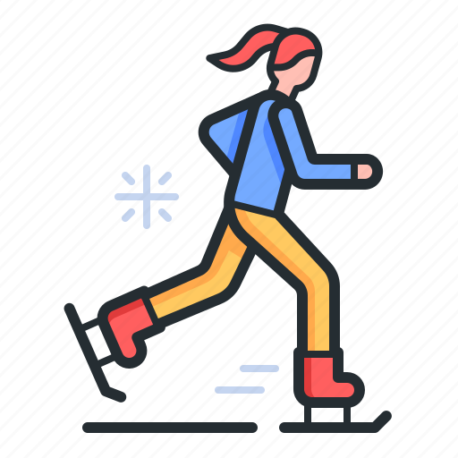 Winter, sports, girl, ice skating icon - Download on Iconfinder