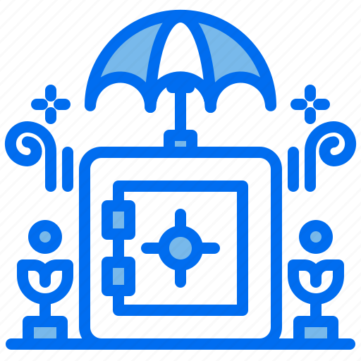 Bank, box, deposit, money, safe, security, umbrella icon - Download on Iconfinder