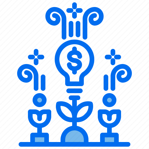 Bank, coin, grow, lightbulb, money, plant icon - Download on Iconfinder
