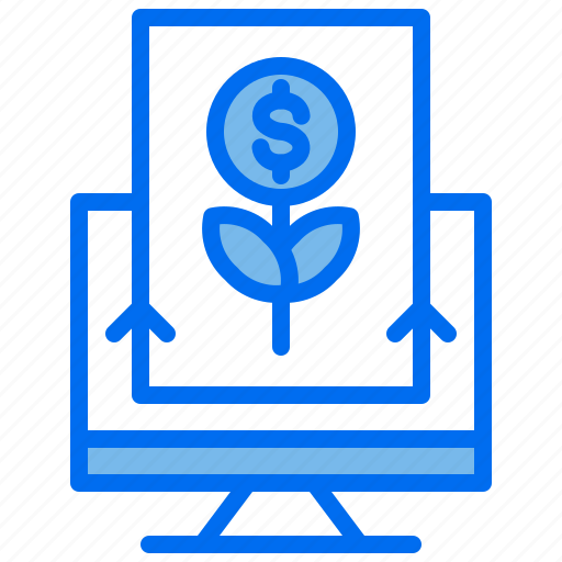 Business, computer, growth, investment, money, plant, profit icon - Download on Iconfinder