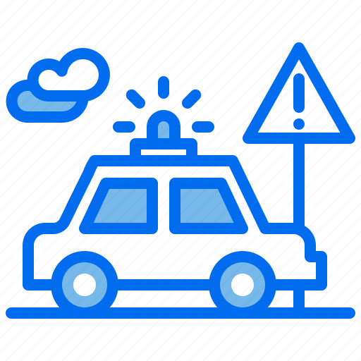 Car, cops, law, police, sign, warning icon - Download on Iconfinder