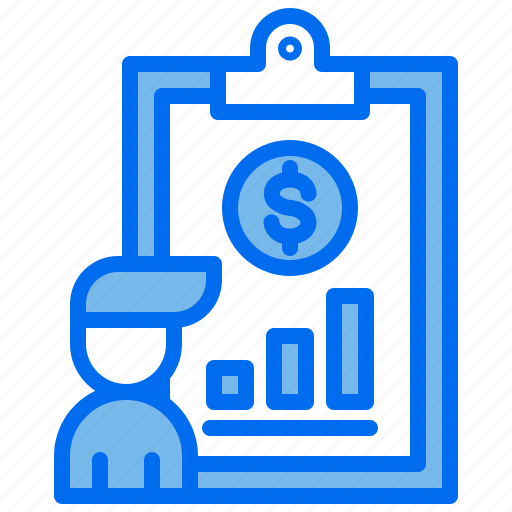 Analyst, business, clipboard, document, graph, oney, person icon - Download on Iconfinder