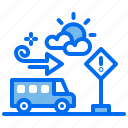 car, direction, family, minibus, navigation, sign, warning