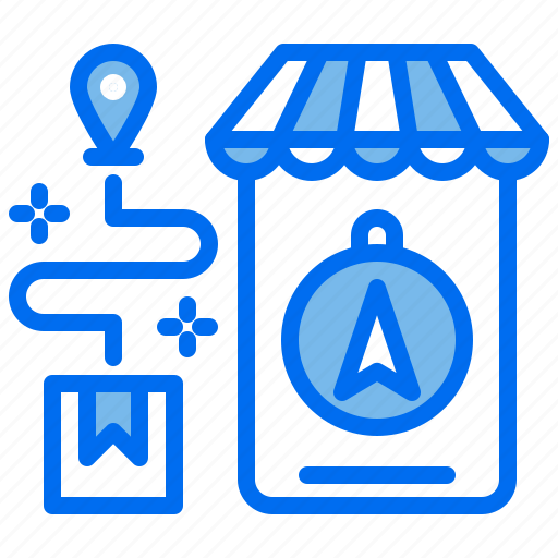 Box, compas, direction, location, navigation, shop, store icon - Download on Iconfinder