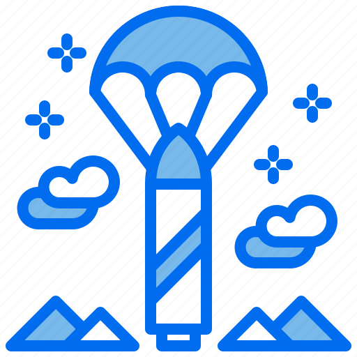 Parachute, planet, rocket, space icon - Download on Iconfinder