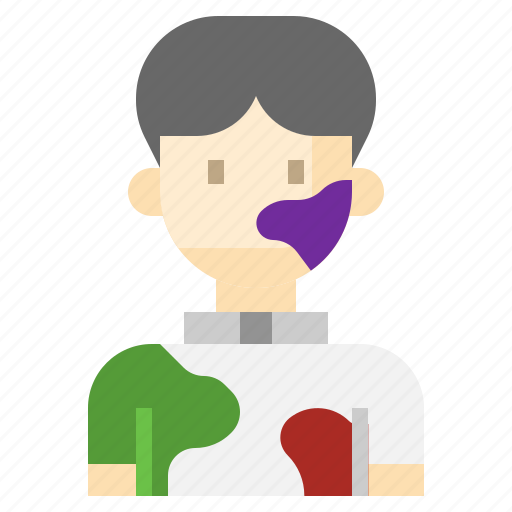 Man, holi, festival, dirty icon - Download on Iconfinder