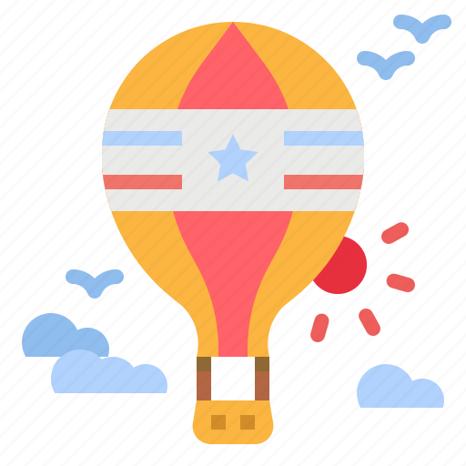 Air, balloon, cityscape, hot, transport icon - Download on Iconfinder