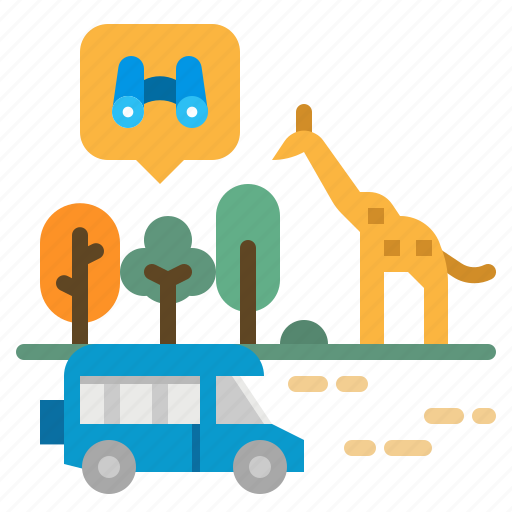 Car, giraffe, jeep, safari, tour icon - Download on Iconfinder