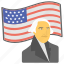 american flag, federal holiday, first president, george washington, presidents day 