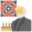 birthday cake, cake with candles, lee’s birthday, mississippi flag, robert e lee 