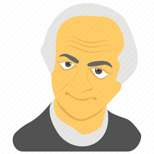 American citizen, linus pauling avatar, linus pauling day, man in black, white haired man icon - Download on Iconfinder