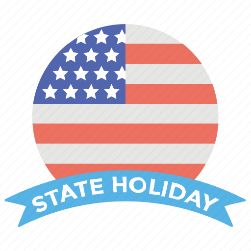 American flag, federal holidays, national holidays, round american flag, state holiday, state holliday banner icon - Download on Iconfinder