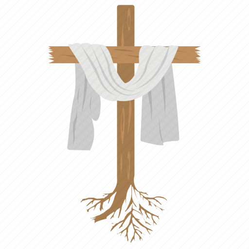 Christian sign, cross, lent, muffler, white cloth icon - Download on Iconfinder