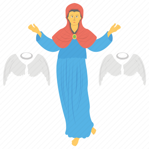 Angles and mary, feast of assumption, mary avatar, mother mary, mother of jesus icon - Download on Iconfinder