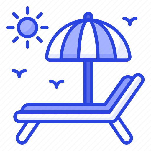 Summer, vacations, holidays, beach, bed, umbrella, suntan icon - Download on Iconfinder