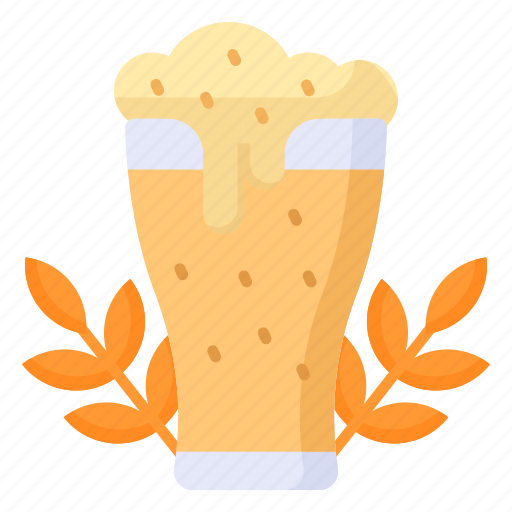 Oktoberfest, beer, glass, wheat, barley, alcohol, drink icon - Download on Iconfinder