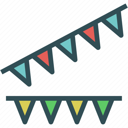 Birthday, celebrate, color, globe, party, triangles icon - Download on Iconfinder