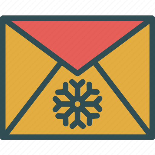 Envelope, greetings, mail, snowflake, winter icon - Download on Iconfinder