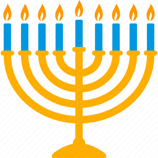 Candelabrum, candles, chanukiah, hanukkah, hanukkiah, menorah icon - Download on Iconfinder