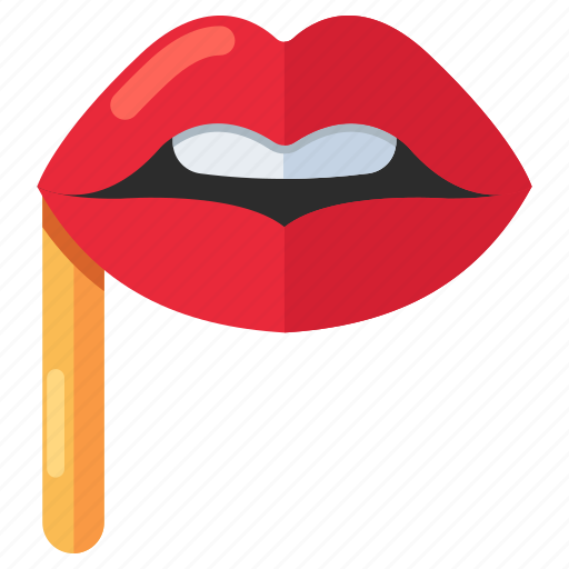 Lips prop, booth prop, lip mask, face mask, party prop icon - Download on Iconfinder