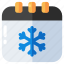 winter season, winter calendar, daybook, almanac, schedule