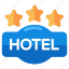 hotel label, hotel board, 3 star hotel, hotel sign, hotel symbol 