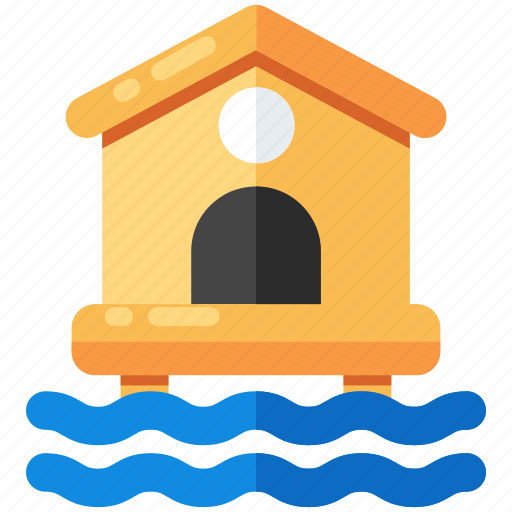 Flood, natural disaster, inundation, flash flood, drowning home icon - Download on Iconfinder