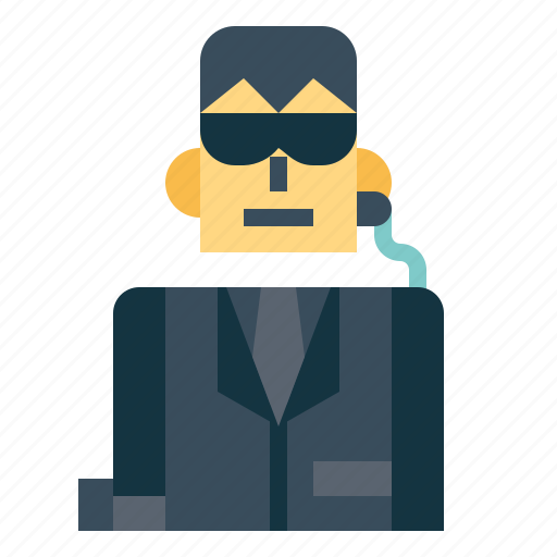 Bodyguard, man, guard, security, suit icon - Download on Iconfinder
