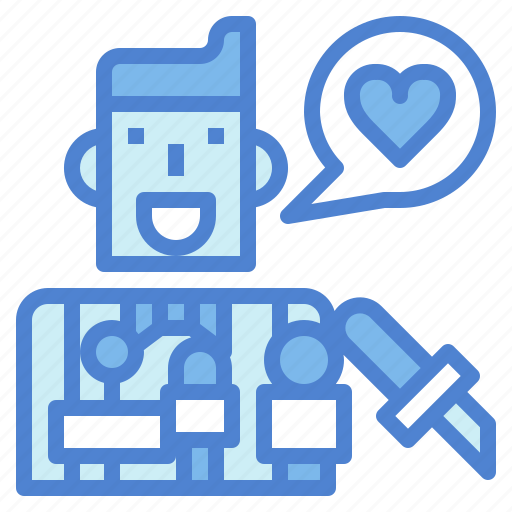Interview, man, heart, microphone, mic icon - Download on Iconfinder