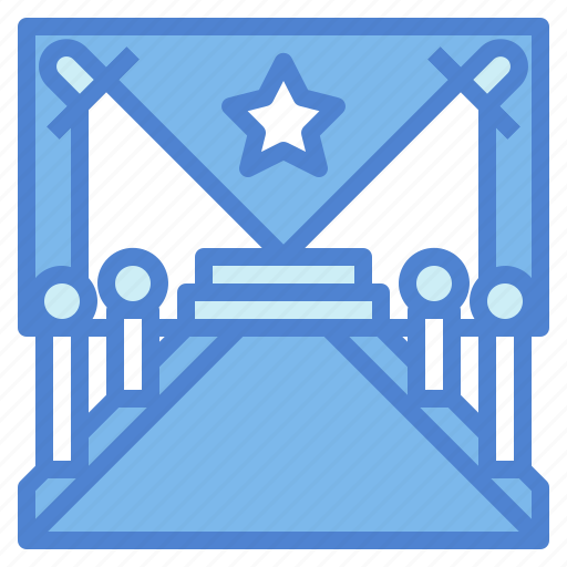 Red, carpet, star, barrier, stage icon - Download on Iconfinder