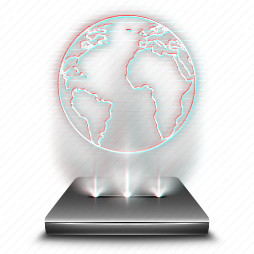 Internet, browser, network, web, hologram, holographic icon - Download on Iconfinder