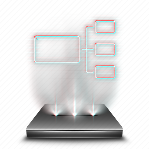 Network, communication, connection, lan, web, hologram icon - Download on Iconfinder