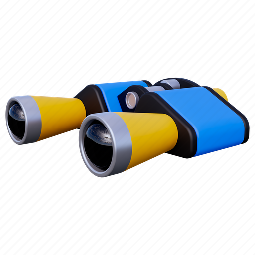 Binoculars, telescope, view, holiday, travel, camp, vacation 3D illustration - Download on Iconfinder