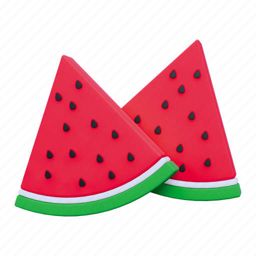 Watermelon, food, fruit, fresh, summer, holiday, vacation 3D illustration - Download on Iconfinder