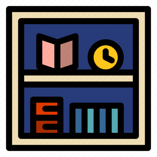 Bookshelves, cupboard, two icon - Download on Iconfinder