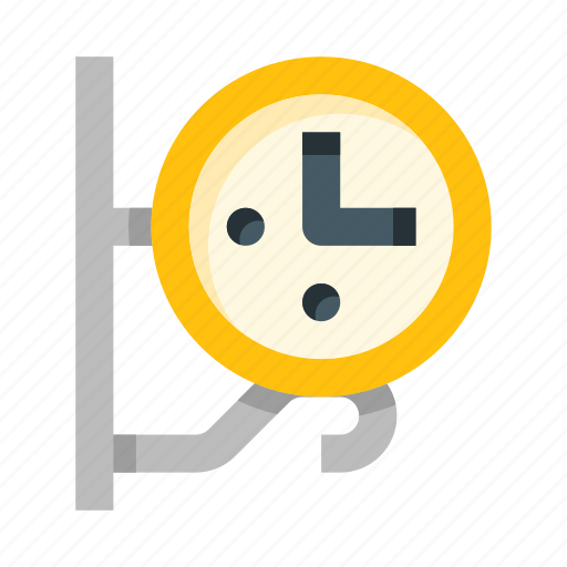 Clock, wall, city, home, interior, street, bracket icon - Download on Iconfinder