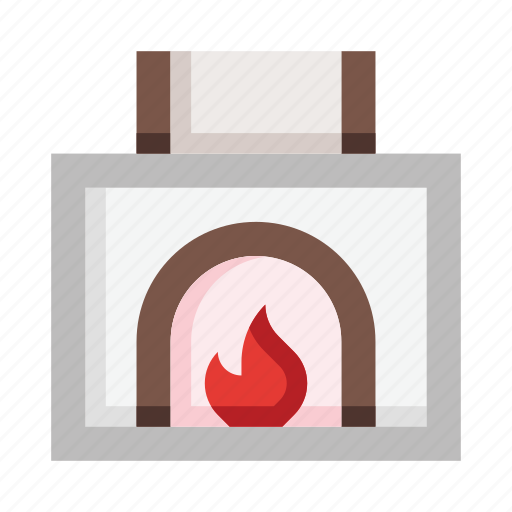 Fireplace, chimney, fire, hearth, home, interior, living room icon - Download on Iconfinder