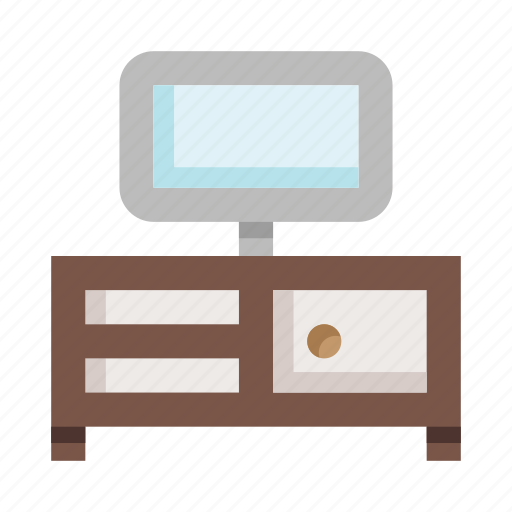Tv, stand, home, interior, living room, furniture, cabinet icon - Download on Iconfinder