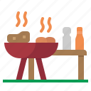 barbeque, grill, cooking, food, meat