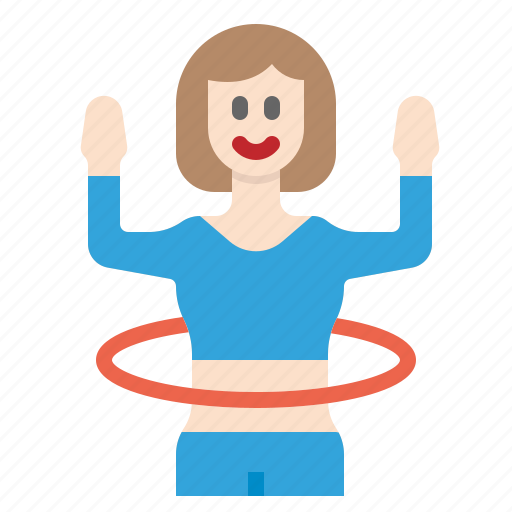 Hula, hoop, exercising, sport, dance icon - Download on Iconfinder