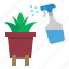 watering, plant, spary, bottle, pot 