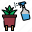 watering, plant, spary, bottle, pot 