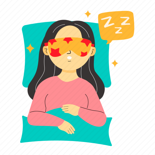 Sleeping, sleep, break, rest, girl illustration - Download on Iconfinder