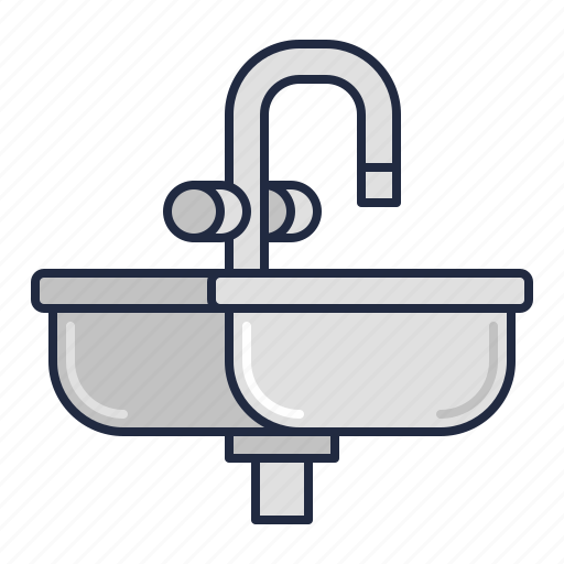 Bathroom, kitchen, sink, water icon - Download on Iconfinder