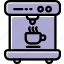 coffee, maker, filled, purple, cafe, drink, cup 