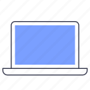laptop, notebook, computer, screen, display