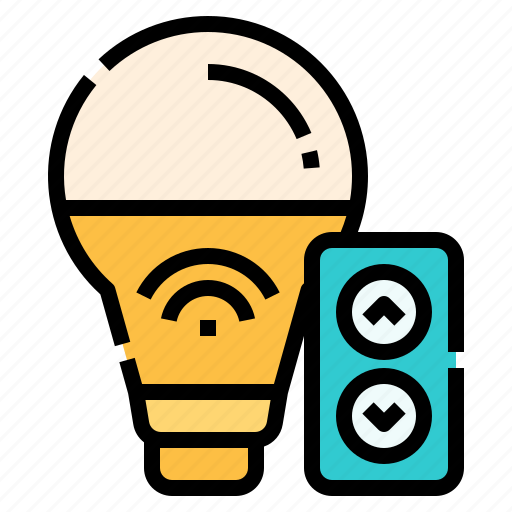 Bulb, home automation, light, light control, smart device, technology, wireless icon - Download on Iconfinder