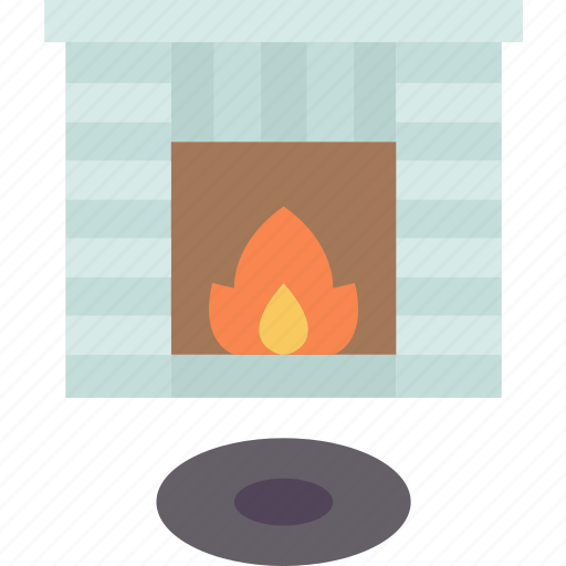 Fireplace, living, room, warmth, winter icon - Download on Iconfinder